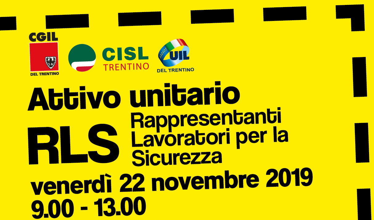 Sicurezza sul lavoro, venerdì 22 novembre l’assemblea di tutti gli Rls