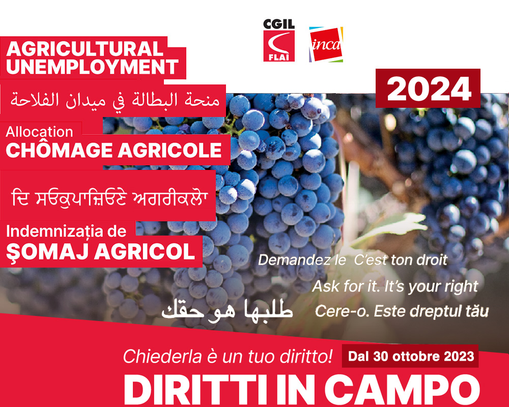 DISOCCUPAZIONE AGRICOLA 2024